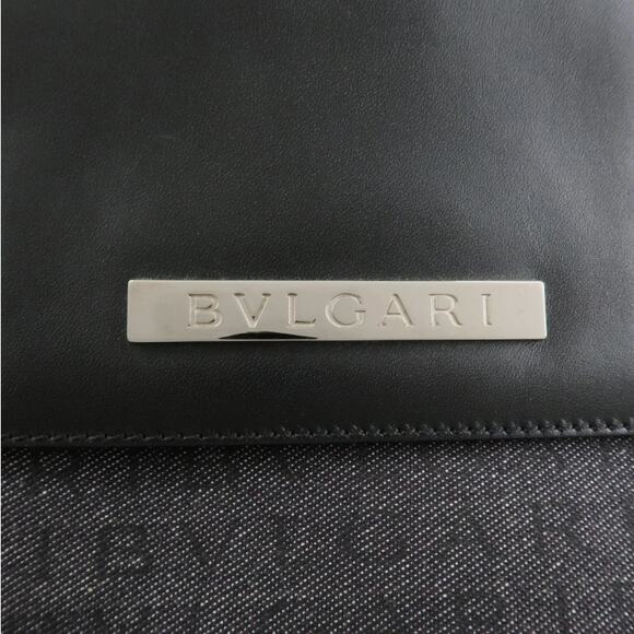 💎✨Beautiful✨💎Authentic BVLGARI Logo Mania Canvas Leather Tote Bag - Picture 11 of 16